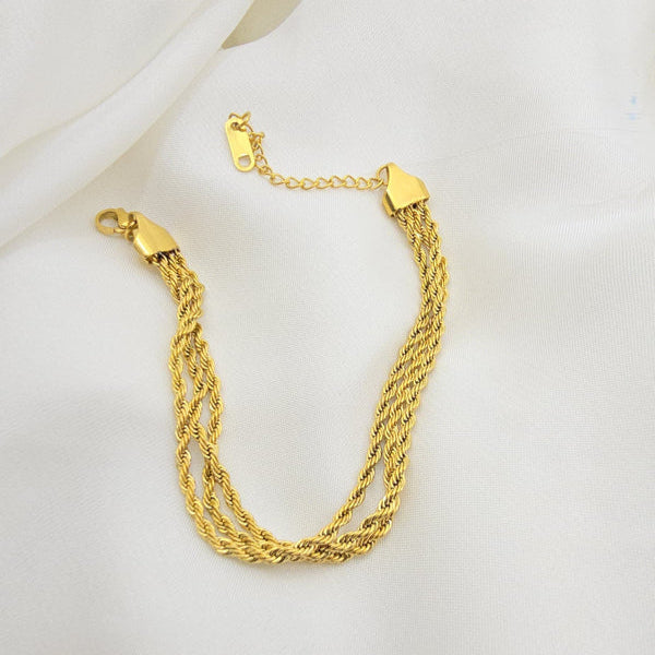 Triple Rope Chain Bracelet Stainless Steel