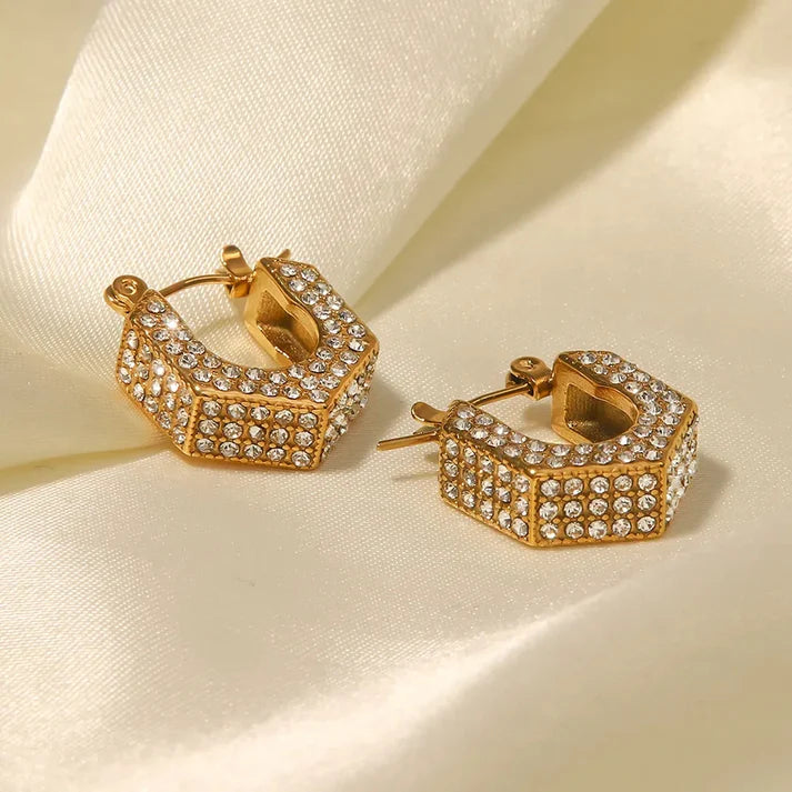Hexi Earrings Stainless Steel