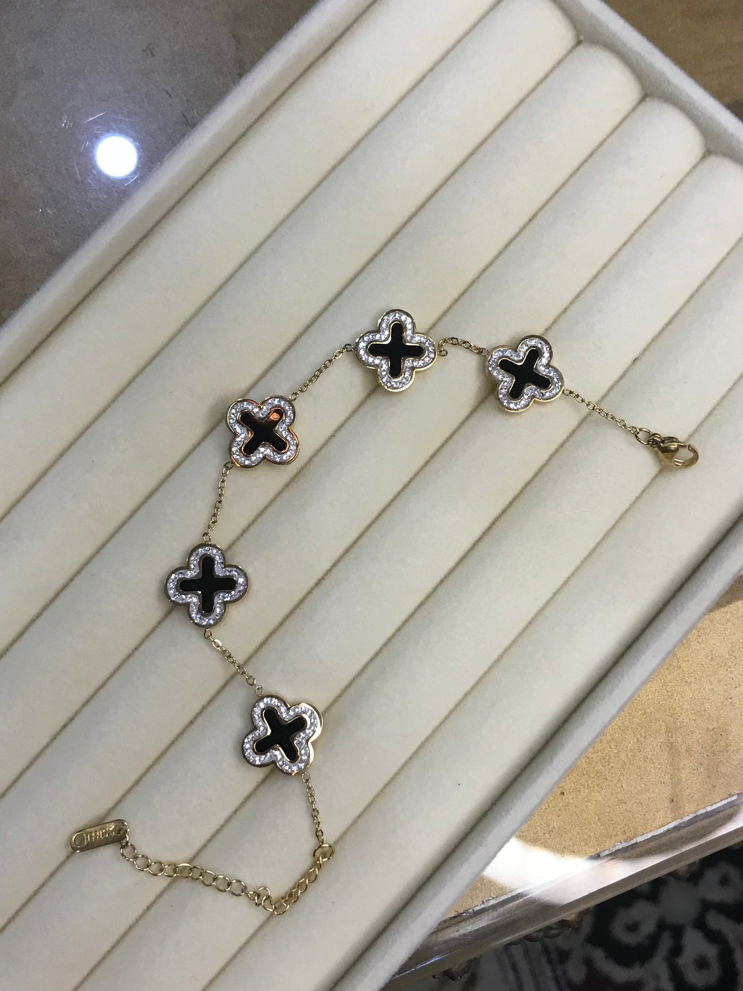Black Clover Bracelet Stainless Steel