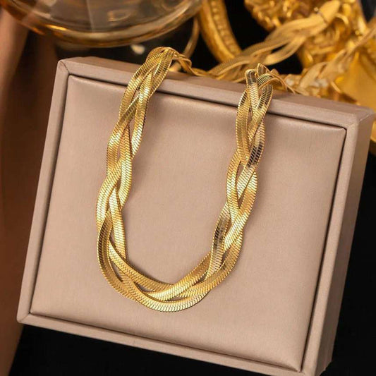 Triple Chain Snake Bracelet Stainless Steel
