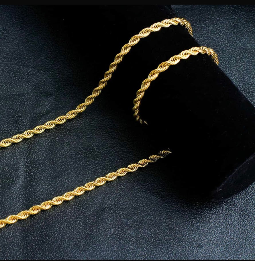 Rope Chain Necklace Stainless Steel
