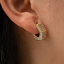 Hexi Earrings Stainless Steel