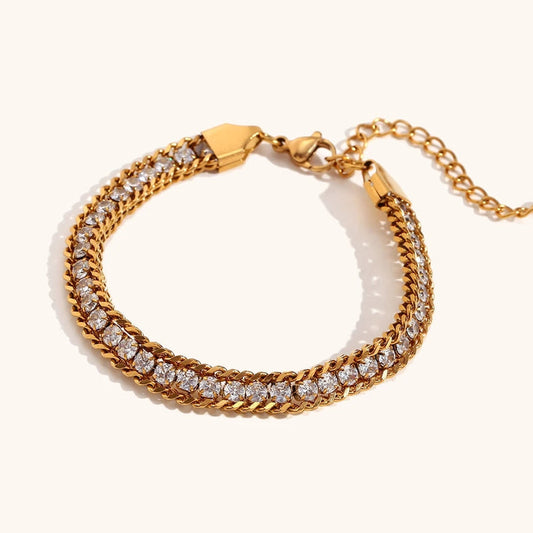 Vienna Bracelet Zirconia Stainless Steel
